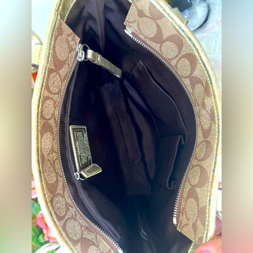 💜COACH Heritage Tote Stars Signature - Picture 9 of 11